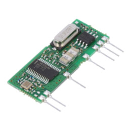 Modul: RF; receptor AM; AM,ASK; 433,92MHz; -113dBm; 5VDC; 7,5mA
