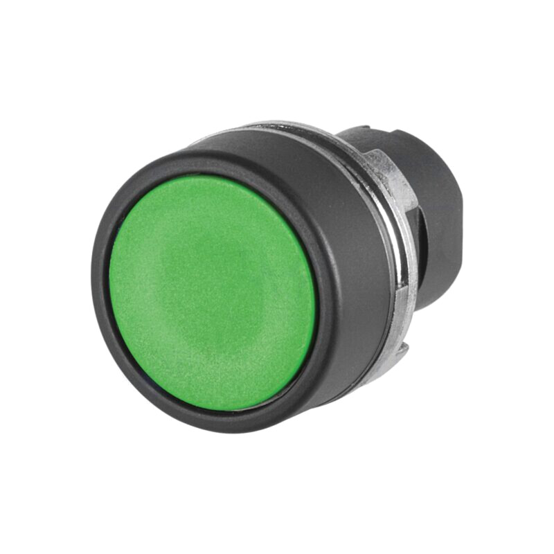 Comutator: acţionat prin apăsare; 22mm; Poz.i stab: 2; verde; fără Comutator: acţionat prin apăsare; 22mm; Poz.i stab: 2; verde; fără