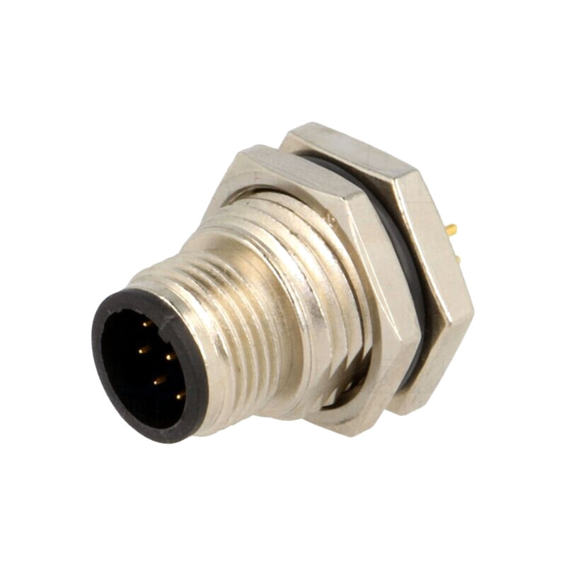 Conector: M12; soclu; PIN: 8; tată; cod A-DeviceNet / CANopen; THT