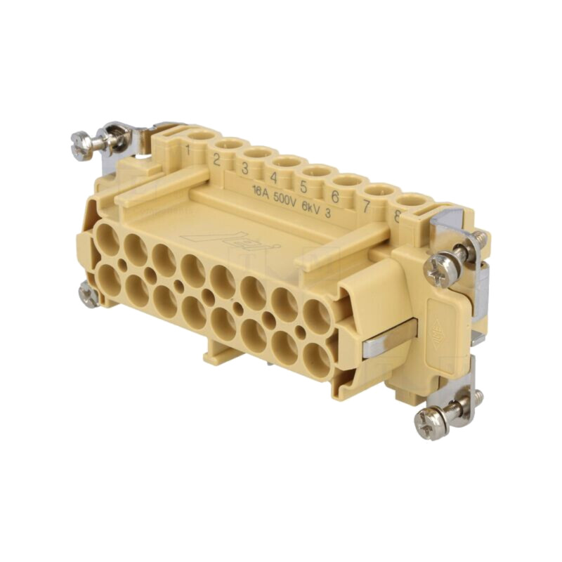 Conector: HDC; mamă; JEI; PIN: 16; 16+PE; dimensiune 77.27; 16A; 500V