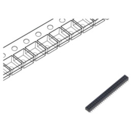 Conector: şiruri pini; mamă; PIN: 52; 1,27mm; aurit; SMT; soclu