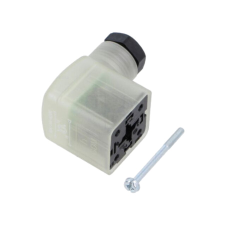 Conector: cu valvă; mufă; format A; 18mm; mamă; PIN: 3; în unghi 90°