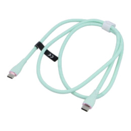Cablu; USB 2.0; USB C mufă,din ambele părţi; nichelat; 1m; verde