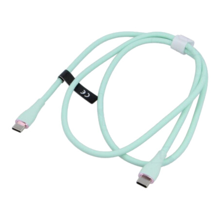 Cablu; USB 2.0; USB C mufă,din ambele părţi; nichelat; 1m; verde