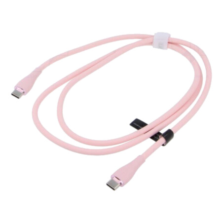 Cablu; USB 2.0; USB C mufă,din ambele părţi; nichelat; 1m; roz