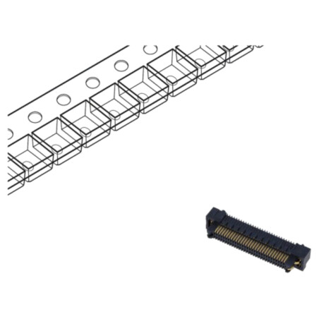 Conector: PCB-PCB; tată; PIN: 60; 0,8mm; ERM8; aurit; SMT; soclu; 1,4A