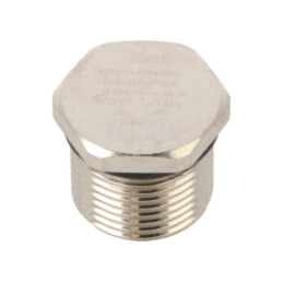 Capac de protecţie; M20; 1,5; IP68; alamă; Acoperire: nichel