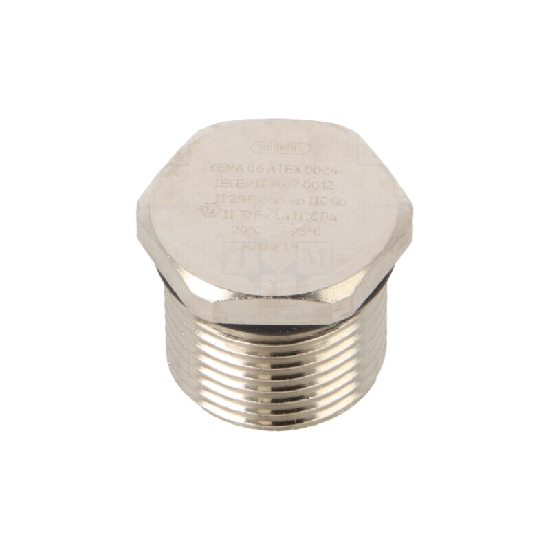 Capac de protecţie; M20; 1,5; IP68; alamă; Acoperire: nichel