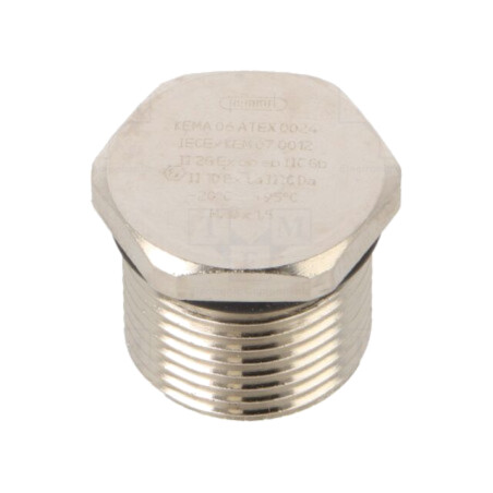 Capac de protecţie; M20; 1,5; IP68; alamă; Acoperire: nichel