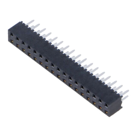 Conector: şiruri pini; mamă; PIN: 34; 2mm; aurit; THT; soclu; drept