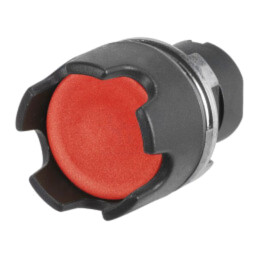 Comutator: acţionat prin apăsare; 22mm; Poz.i stab: 1; roşie; fără