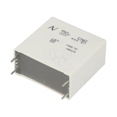 Condensator: cu polipropilenă; 10uF; ESR: 2,2mΩ; THT; ±5%; -40÷85°C