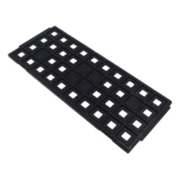 Tăviţă pentru circuite electronice; ESD; 24x24mm; neagră; 130°C