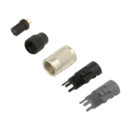 Conector: M9; mufă; mamă; Placare: aurit; 125V; IP40; PIN: 3; pe cablu