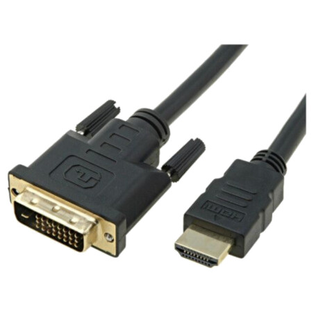Cablu; DVI-D (24+1) mufă,HDMI mufă; PVC; 5m; negru