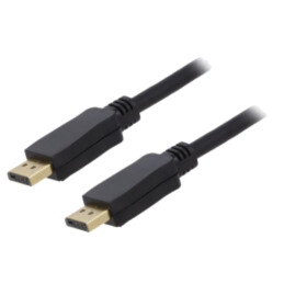 Cablu; DisplayPort 1.2; DisplayPort mufă,din ambele părţi; 3m