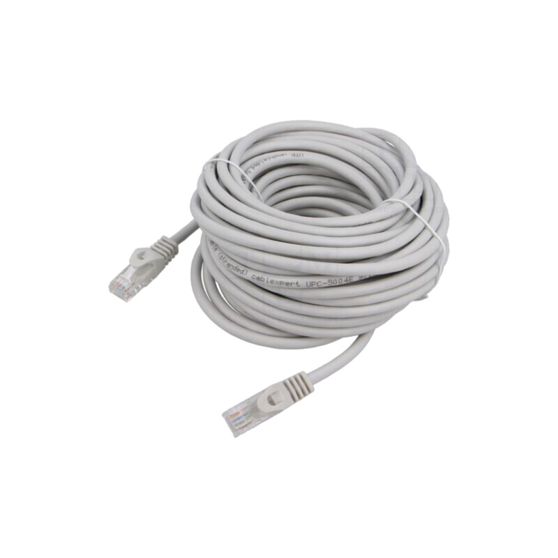 Patch cord; U/UTP; 6; litat; Cu; PVC; gri; 10m; 26AWG; Øcablu: 6,2mm