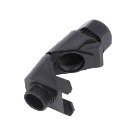Garnitură de etanşare; în unghi; M20; 1,5; IP68; poliamidă; neagră