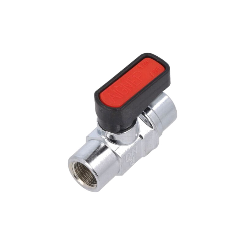Robinet mecanic cu bilă; max.20bar; alamă nichelată; -20÷80°C