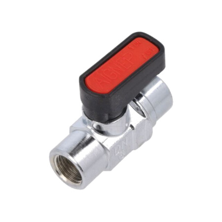 Robinet mecanic cu bilă; max.20bar; alamă nichelată; -20÷80°C