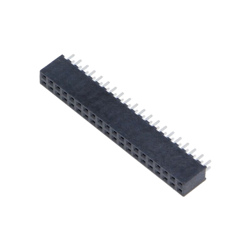 Conector: şiruri pini; mamă; PIN: 40; 2mm; aurit; THT; soclu; drept