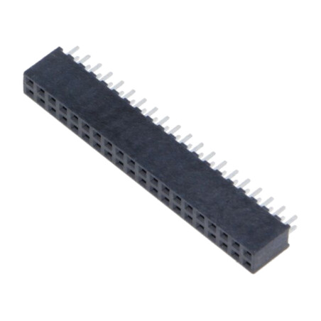 Conector: şiruri pini; mamă; PIN: 40; 2mm; aurit; THT; soclu; drept