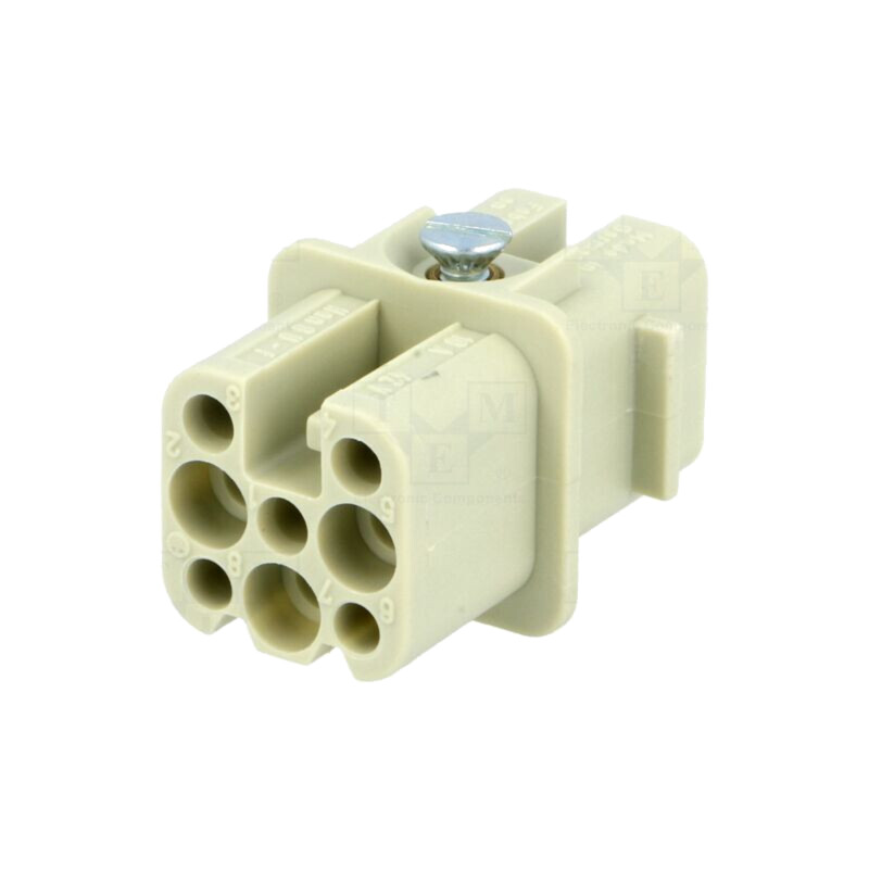 Conector: HDC; inserturi de contact; mamă; Han® D; PIN: 8; crimpat
