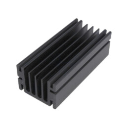 Radiator: extrudat; TO220; neagră; L: 100mm; W: 46mm; H: 33mm