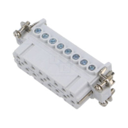 Conector: HDC; inserturi de contact; mamă; JDA; PIN: 16; 16+PE; 16A