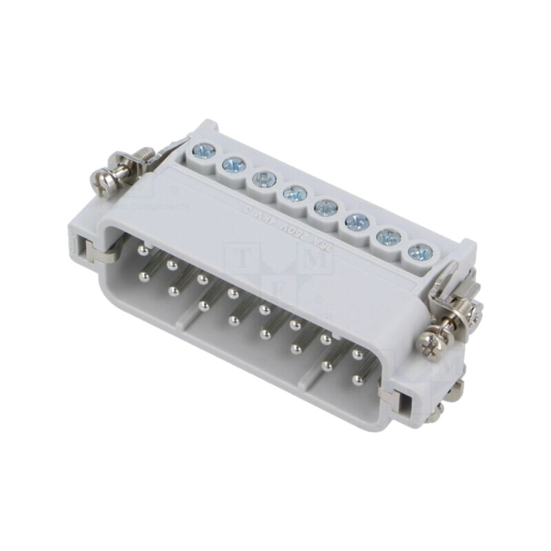 Conector: HDC; inserturi de contact; tată; JDA; PIN: 16; 16+PE; 16A
