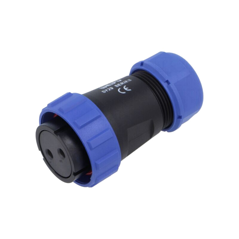 Mufă; SY29; tată; PIN: 2; IP67; 50A; lipire; pe cablu; 500V; 10mm2 Mufă; SY29; tată; PIN: 2; IP67; 50A; lipire; pe cablu; 500V; 10mm2