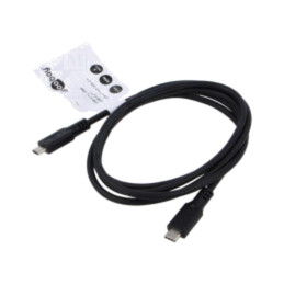 Cablu; USB 3.2; USB C mufă,din ambele părţi; 1,5m; negru; 5Gbps