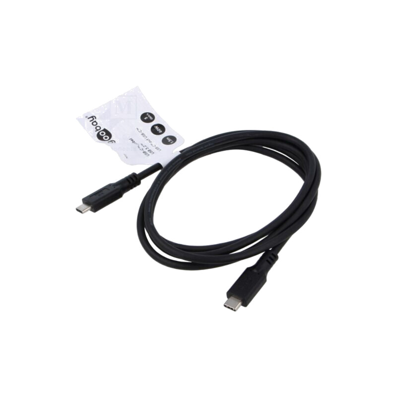 Cablu; USB 3.2; USB C mufă,din ambele părţi; 1,5m; negru; 5Gbps