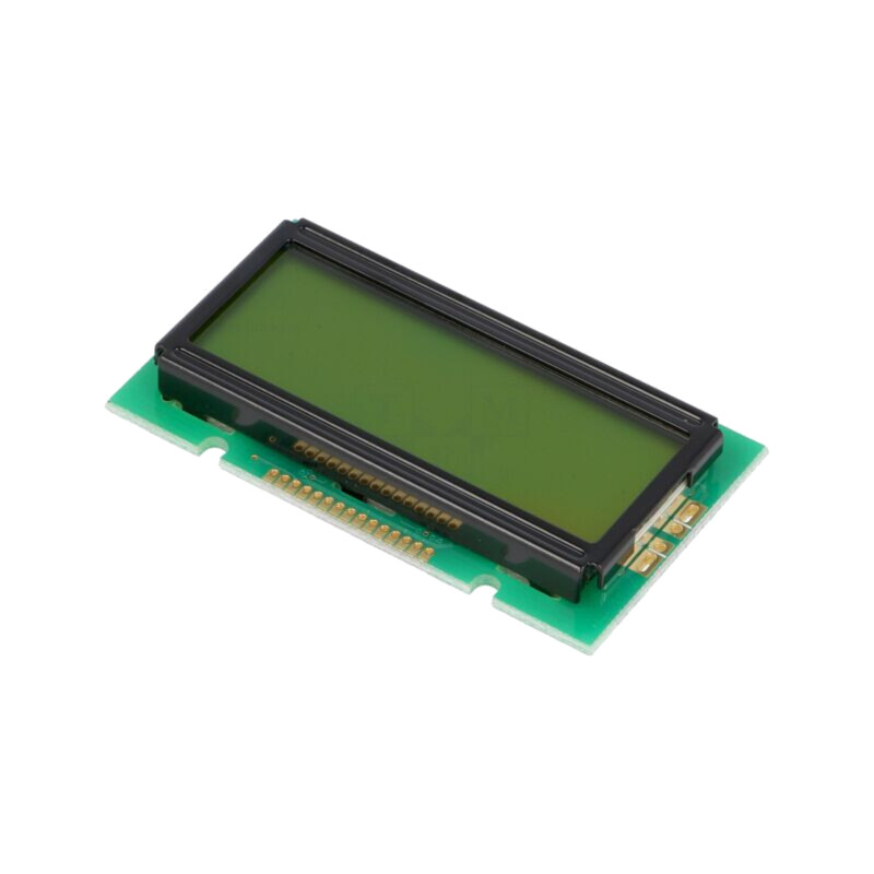 Afişaj: LCD; alfanumerice; STN Positive; 12x2; galben-verde; LED