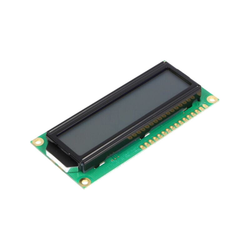 Afişaj: LCD; alfanumerice; STN Positive; 16x2; gri; 80x36x10mm; LED