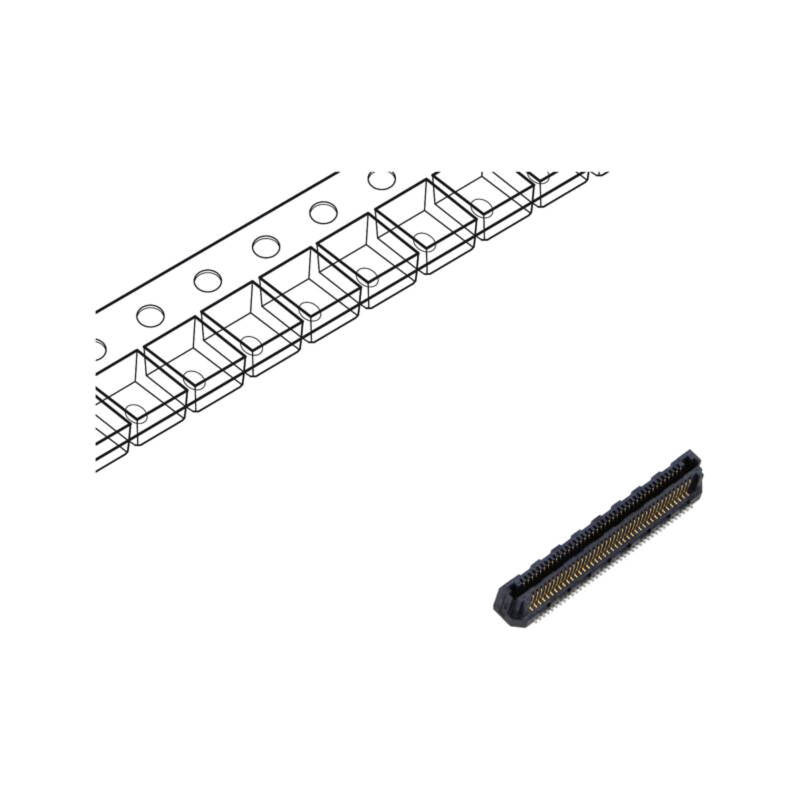Conector: PCB-PCB; hermafrodit; PIN: 80; 0,5mm; LSS; aurit; SMT; 1,7A Conector: PCB-PCB; hermafrodit; PIN: 80; 0,5mm; LSS; aurit; SMT; 1,7A