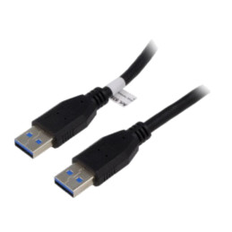Cablu; cross-over,USB 3.0; USB A mufă,din ambele părţi; 3m