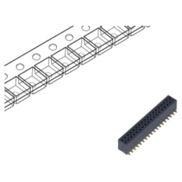 Conector: şiruri pini; tată; PIN: 36; 1,27mm; aurit; SMT; soclu