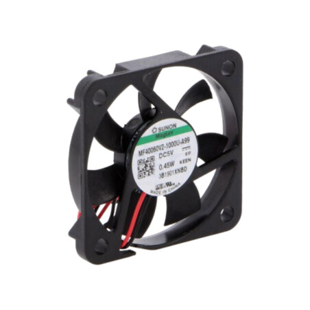 Ventilator: DC; axial; 5VDC; 40x40x6mm; 9,3m3/h; 25,3dBA; Vapo