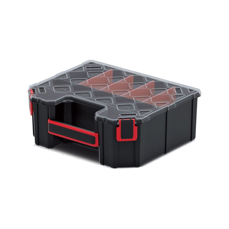 Container: colectiv; cu partiții; neagră; înalt; 284x243x105mm