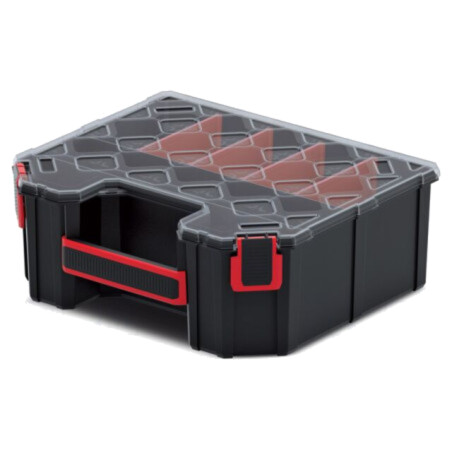 Container: colectiv; cu partiții; neagră; înalt; 284x243x105mm