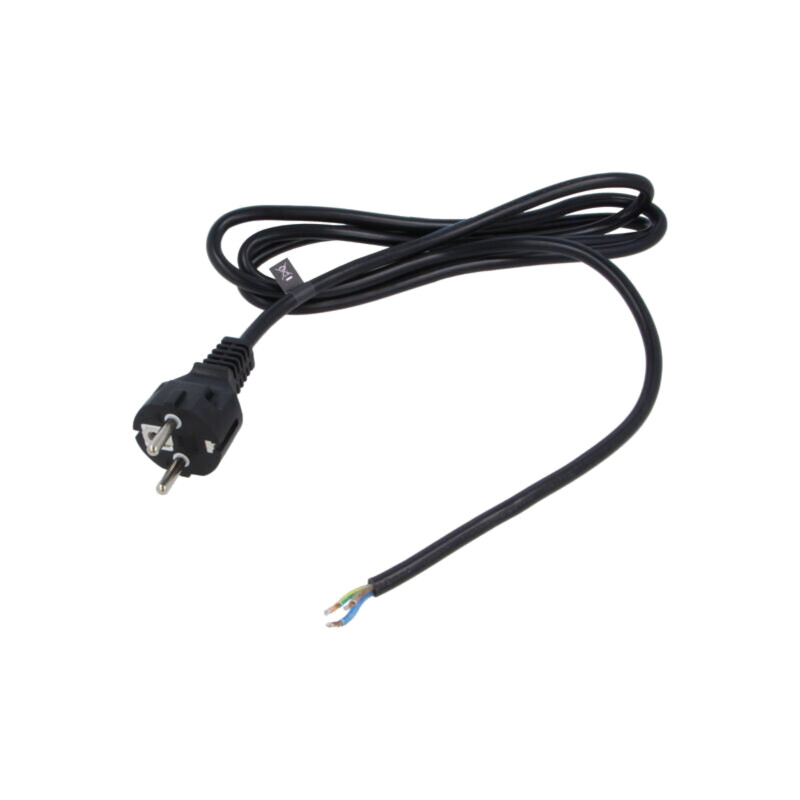 Cablu; 3x1,5mm2; CEE 7/7 (E/F) ştecăr în unghi,cabluri; PVC; 3m