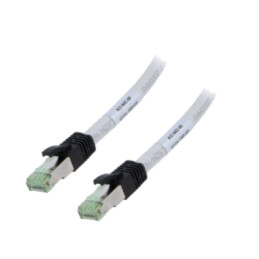 Patch cord; S/FTP; Cat 8; litat; Cu; LSZH; gri; 1m; 24AWG; Fire: 8