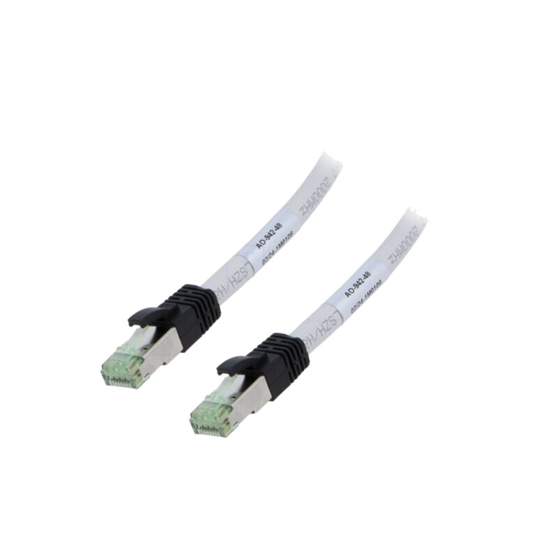 Patch cord; S/FTP; Cat 8; litat; Cu; LSZH; gri; 1m; 24AWG; Fire: 8
