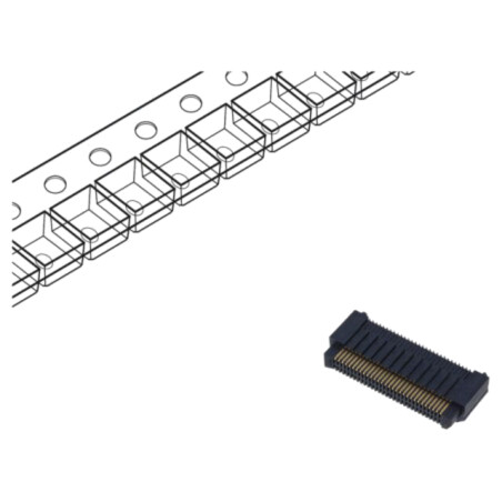 Conector: PCB-PCB; tată; PIN: 60; 0,8mm; ERM8; aurit; SMT; soclu; 1,4A