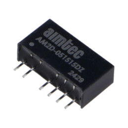 Convertor: DC/DC; 2W; Uintr: 4,5÷5,5VDC; Uieş: 15VDC; Uieş2: 15VDC