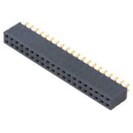 Conector: şiruri pini; mamă; PIN: 40; 2,54mm; aurit; THT; soclu