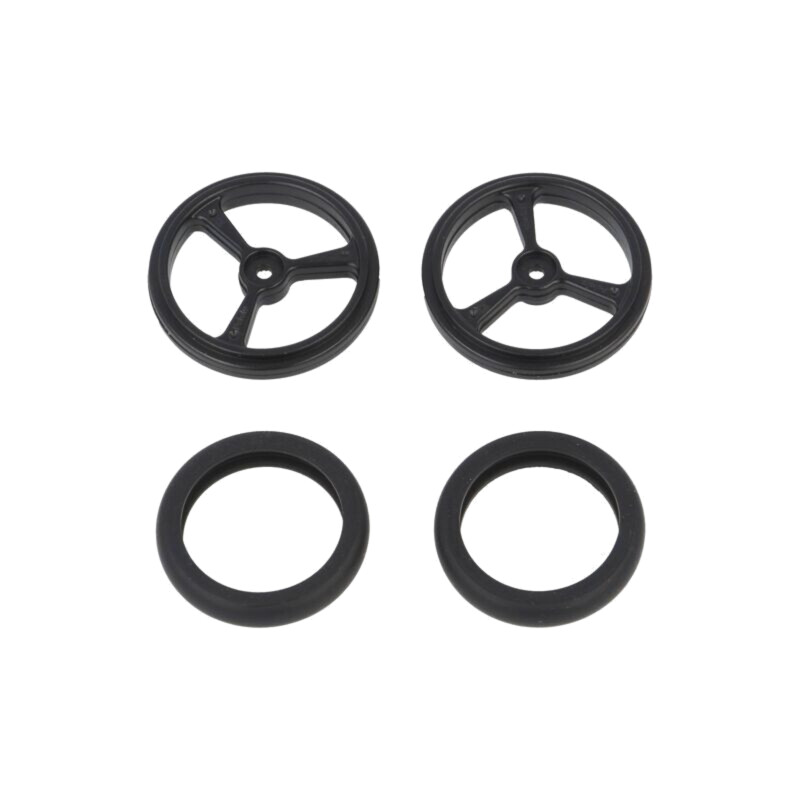 Ax; neagră; Ax: moletat; cu împingere,înşurubare; Ø: 40mm; W: 7mm