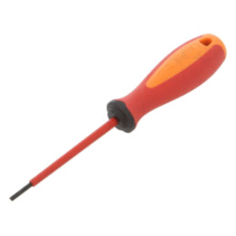 Şurubelniţă; izolată; plată; 2,5x0,4mm; Lung.lamă: 75mm; 1kVAC