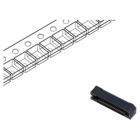 Conector: PCB-PCB; mamă; PIN: 40; 0,8mm; ERF8; aurit; SMT; soclu; 1,4A